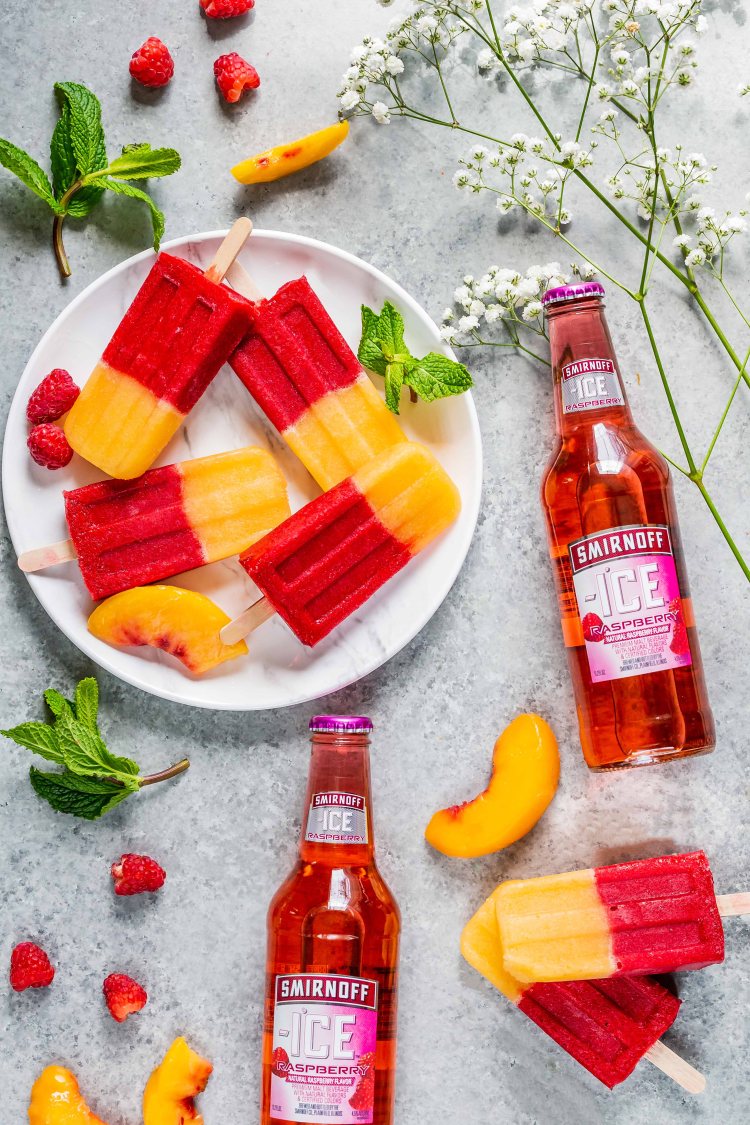 Peach and Raspberry Bellini Pops-0963